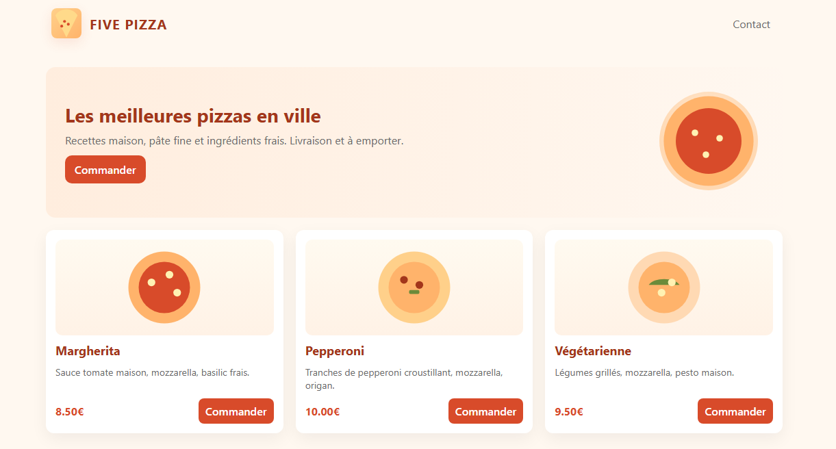 Site Vitrine Pizzeria
